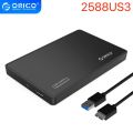 Orico 2588US3 External Hard Drive Enclosure USB 2.0 For 2.5" SATA HDD And SSD 1TB support.