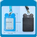 Cute Cartoon ID Card Holder Cat PU Badge Holder Multifunctional Work Card Case Work Card Case Outdoor.