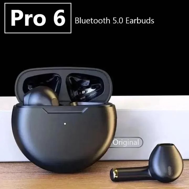 For Xiaomi iPhone Huawei Samsung TWS Pro6 Bluetooth Earphone Headphones Noice Cancelling Earbuds With Mic Pro6 Wireless Headset_Prime Hut