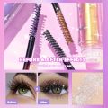 QIBEST Sparkling Diamond 3D Mascara Long Lasting Makeup Curling Volume Extension Glitter Lengthening Eyelashes Mascara Cosmetics. 