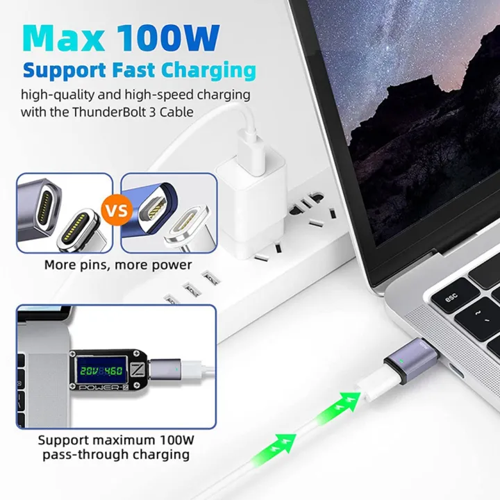 1%20Piece%205A%20Type%20C%20Magnetic%20Adapter%20USB%20C%20Male%20to%20Female%20Type%20C%20Magnetic%20Adapter%20Quick%20Charge%20Data%20Cable%20Adapter%20,%20Straight%20-%20Image%204