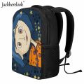 Jackherelook Cartoon Coraline Fluffy Print School Bag for Kids Practical Travel Backpack Children's School Lunch Bag Book Bags. 