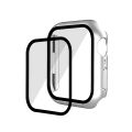 Electroplating Matte All-inclusive PC + Tempered Glass Watch Case For Apple Watch Series 9 / 8 / 7 45mm.
