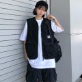 High Street Tooling Vest Men Streetwear Cargo Vest Hip Hop Sleeveless Jacket Gilet Military Multi-Pocket Outdoors Coat Handsome. 