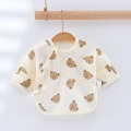 [Summer] Double layered gauze half back jacket 2024 new Class A 100% cotton boneless baby clothes. 
