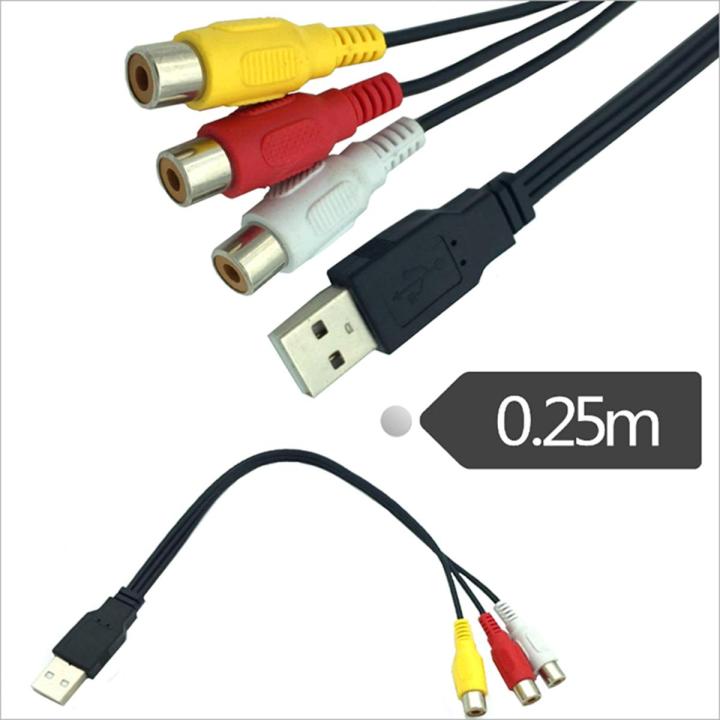【Clearance】 USB male plug to 3 rca female adapter audio converter cable usb to rca