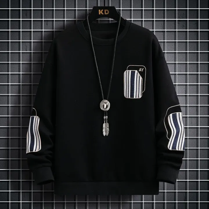 round%20Neck%20Sweater%20for%20Men%20Spring%20and%20Autumn2023New%20Men's%20Long%20SleeveTT-shirt%20Loose%20Trendy%20Young%20and%20Middle-Aged%20Men's%20Clothing%20Bottoming%20Shirt%20-%20Image%205