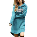 Hoodies Women Sweatshirt Dress Solid Autumn Winter Warm Loose Oversized Hoodie Female Pullover Long Length.