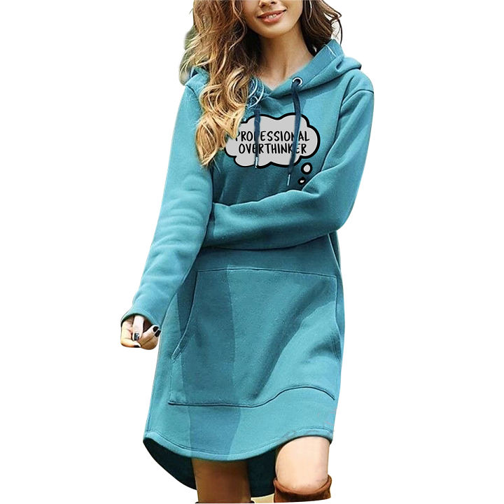 Hoodies%20Women%20Sweatshirt%20Dress%20Solid%20Autumn%20Winter%20Warm%20Loose%20Oversized%20Hoodie%20Female%20Pullover%20Long%20Length%20-%20Image%202