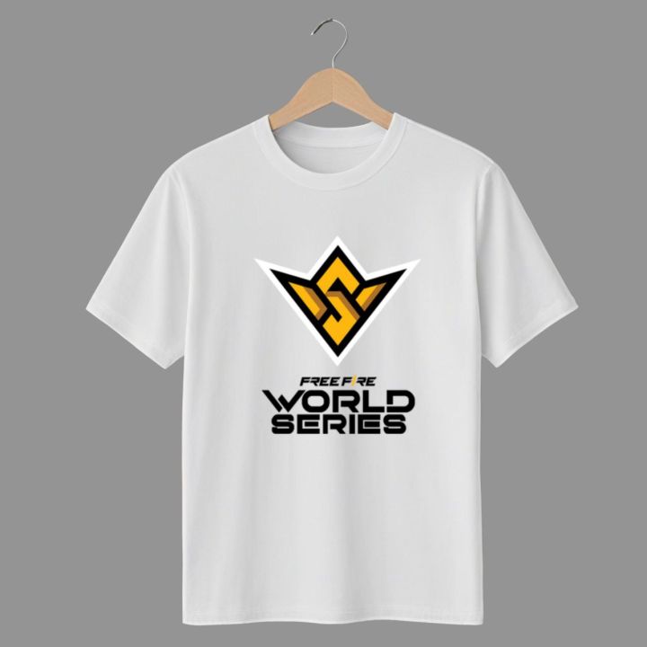Free Fire world series - Free Fire Esports Teams - Stylish Red Hawks Printed T-Shirt for Men – Modern Anime Graphic with Superb Cotton Quality & polyester Trendy Design