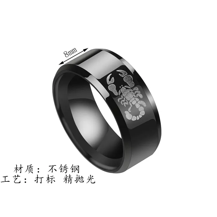 Jewelry%20one%20piece%20hair%20men's%20simple%20black%20polished%20face%20ring%20stainless%20steel%20marked%20scorpion%20ring%20-%20Image%205
