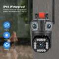 V380 Pro Wifi Camera REAL THREE CAMERA Three Lens MOBILE THREE SCREEN Two Way Audio Ptz Outdoor Security Network Three Screens IP Wireless Surveillance Camera OUT DOOR NIGHT VISION. 