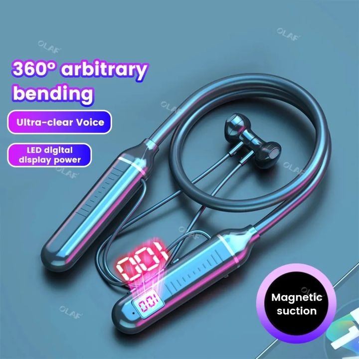 HLstar%C2%AEd18%20Wireless%20Bluetooth%20Earphones%205.3%20Neckband%20Bluetooth%20Headphones%20Gaming%20LED%20Display%20HIFI%20Headset%20Sports%20TWS%20Earbuds%20With%20Mic%20TF%20Card%20With%20Microphones%20For%20Mobile%20-%20Image%203