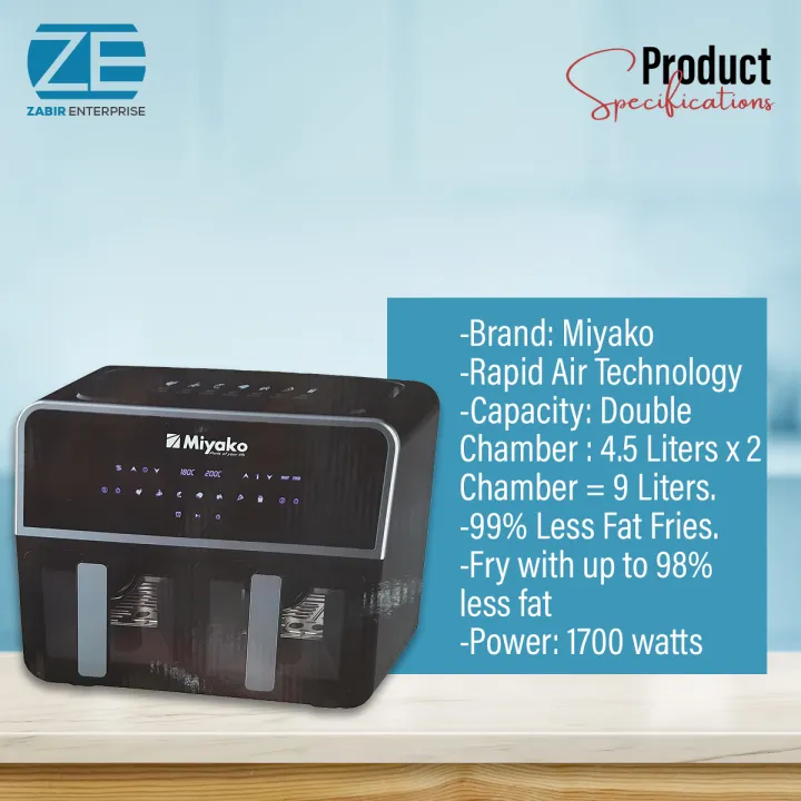 Miyako%20AF-4590%20Double%20Chamber%20Digital%20Touch%20Panel%20Air%20Fryer,%209Liters.%20-%20Image%204