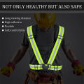 Reflective Vest Unisex High Visibility Adjustable Safety Vests Elastic Strip Security Traffic Night Working Running Cycling Vest.
