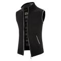 Knitted Cardigan Vest Ribbed Hem Elastic Warm Men Solid Color Thickened Casual Knitwear Waistcoat Male Outerwear Streetwear.