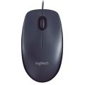 Logitech M90 Wired USB Mouse, 1000 DPI Optical Tracking, Ambidextrous PC / Mac / Laptop - Grey.