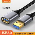 CASIFY G1 USB Extension Cable USB 3.0 Extender USB Cable Male to Female 5Gbps Data Transfer Compatible with Printers, Mouse, Keyboard, Flash Drive, Hard Drive, Hub, Oculus VR, Xbox 1m, 2m. 
