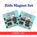 10 Pcs Magnet Set With Polished Black Magnetic Balls Toy Game for Kids Playing - 2 packet. 