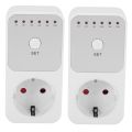 2X Countdown Timer Switch Intelligent Control Plug-In Socket Automatically Closes The Socket EU Plug. 
