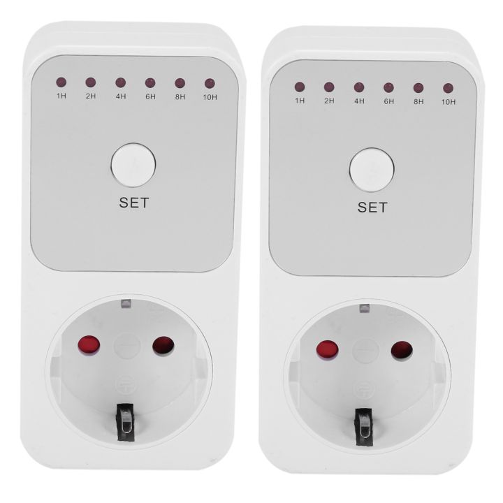 2X Countdown Timer Switch Intelligent Control Plug-In Socket Automatically Closes The Socket EU Plug