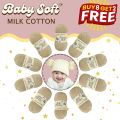 Baby Soft Milk Cotton Wool Yarn for Crocheting-10 pcs (BUY 8 GET 2 FREE)-500 grams Total - 50g / piece - Milk Cotton Yarn for Making Bags, Crafts, Amigurumi, Baby Clothing, Sweaters, Table Mats, Decors, Scarfs, Shawls, Dolls, and more. 