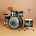 Miniature Drum Set Replica Mini Musical Instrument Model Action Figures Accessory Dollhouse Collection Home Display Decorative.
