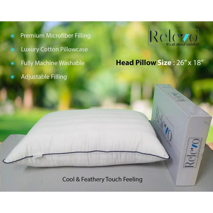 Relevo%20Premium%20Quality%20Pillow%20Measuring%2026X18%20Inches%20-%20Combining%20Comfort%20And%20Style%20For%20Good%20Night's%20Sleep%20-%20Image%202