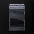100 Pcs Clear Plastic Vertical Name Tag Badge ID Card Holders. 