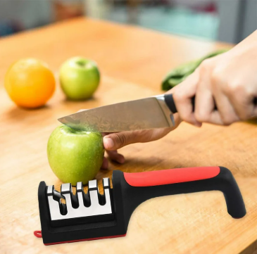 4-in-1 Stainless Steel Kitchen Knife Sharpener | 4-Stage Professional Blade Sharpening Tool