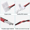 NXFDSIOZ 48Pcs 8mm 2 Pin LED Strip Light Connector for 8 mm Wide Flexible SMD 3528 2835 Single Color LED Strip Lights Solderless.