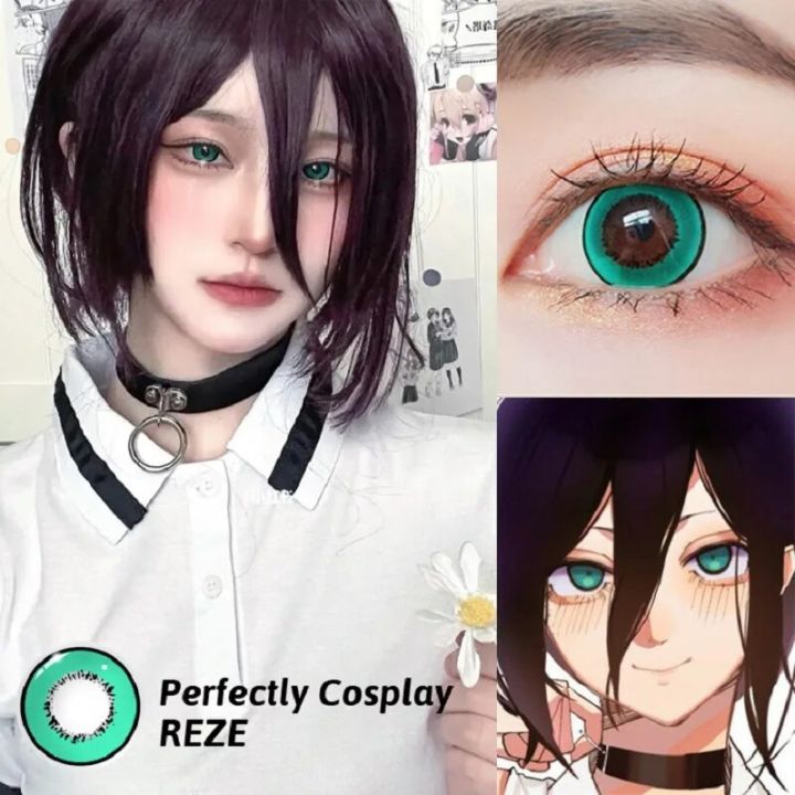 2Pieces%20Colorcon%20Color%20Contact%20Lenses%20Yearly%20Yellow%20Contact%20Lenses%20with%20Graduation%20Makima%20Cosplay%20-%20Image%203