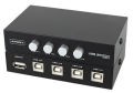 Printer Sharing Switch 4 Ports USB 2.0 Selector Switch For PC Sharing Switch Box with (2PC)-Black. 