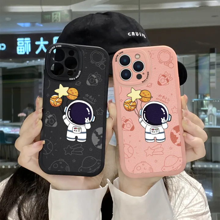 Hontinga%20for%20Samsung%20Galaxy%20A13%204G%20Back%20Cover%20PU%20Leather%20Space%20Astronaut%20Case%20Soft%20Silicone%20Edge%20Phone%20Cases%20-%20Image%204