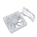 120mm Case Fan ARGB Case Cooler Fan 5V 3 Pin ARGB LED Cooling Case Fan for CPU Cooler CPU Water Cooler Computer Reverse Blade White.