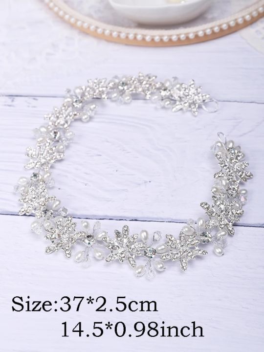 Silver%20Tiara%20Wedding%20Headdress%20Shiny%20Rhinestone%20Pearl%20Luxury%20Headband%20Elegant%20Women%20Hair%20Jewelry%20Set%20Bridal%20Hair%20Accessories%20-%20Image%205