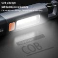 Smiling Shark SD1023 LED Torch Light XPE Super Bright Flashlight With Hook Camping Light USB Rechargeable Zoomable Waterproof.