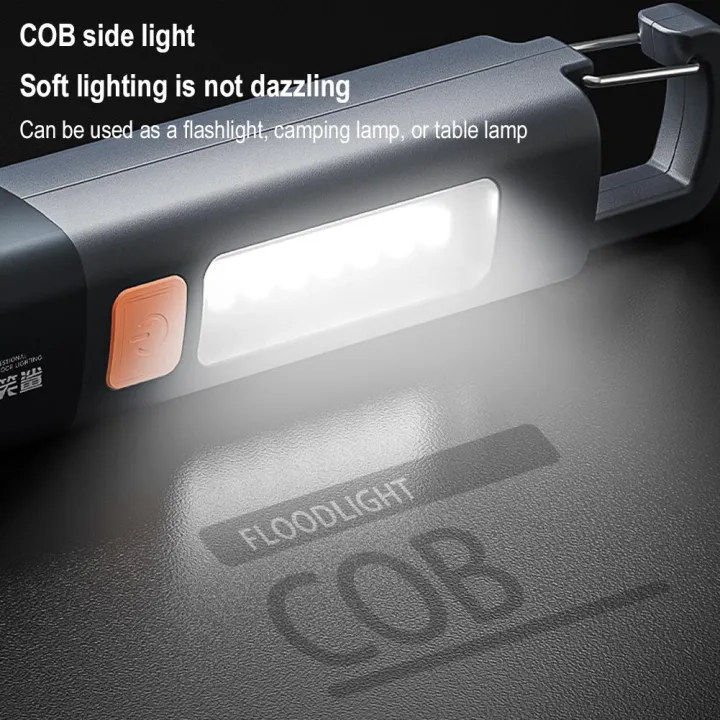 Smiling%20Shark%20SD1023%20LED%20Torch%20Light%20XPE%20Super%20Bright%20Flashlight%20With%20Hook%20Camping%20Light%20USB%20Rechargeable%20Zoomable%20Waterproof%20-%20Image%204
