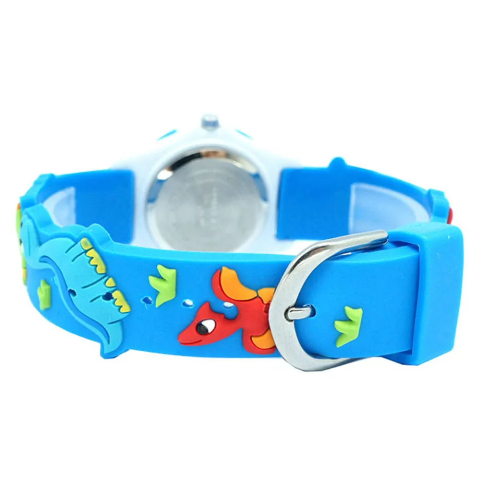 Cute Kids 3D Cartoon Dinosaur Round Dial Arabic Number Analog