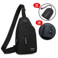 Follow my shop minus 2 RM Beg galas lelaki USB interface small backpack man bag Leisure Sports Chest Bag Shoulder Messenger Bag. 