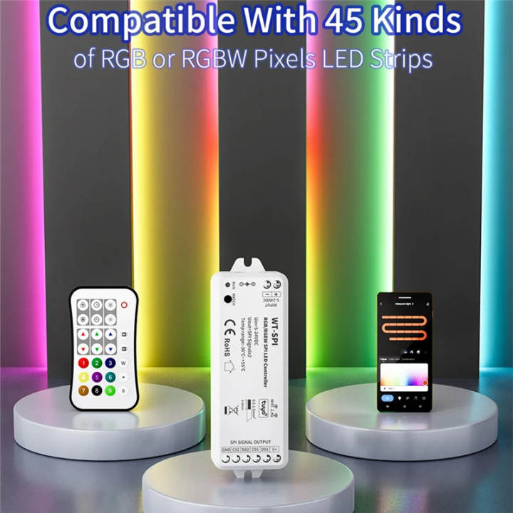 Tuya%20SPI%20RGB/RGBW%20Pixels%20LED%20Controller%20WIFI%202.4GHz%20RF%20Remote%20for%20Alexa%20for%20WS2811%20WS2812B%20WS2815%20Strip%201Set%20-%20Image%204