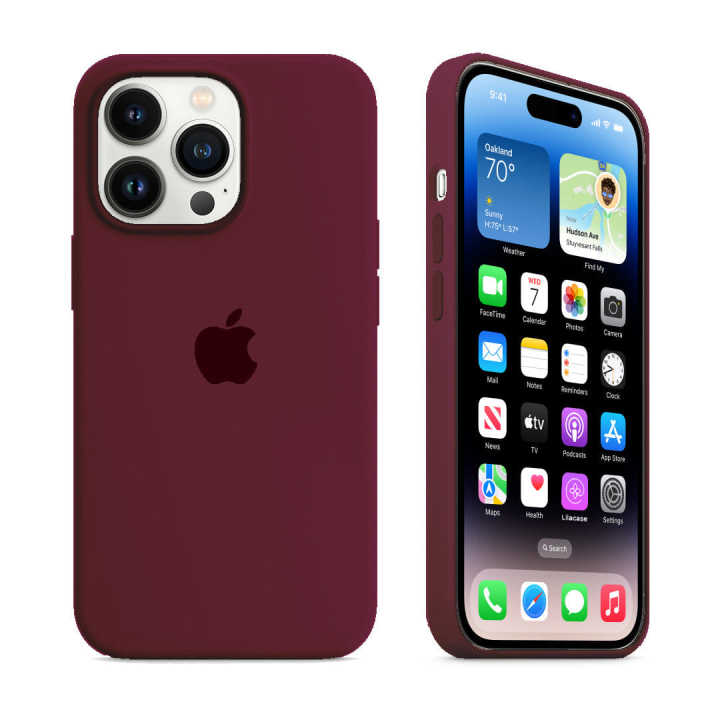 For Apple iPhone 15 Pro Max Luxury Shockproof Liquid Silicon Case Back Cover (Maroon,Black,white,Charcoal Grey)