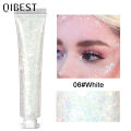 QIBEST Highlighter Powder Glitter Sequins Gel Shimmer Contour Blush Powder Makeup For Face Body Highlight Makeup 6 Colors 4g. 