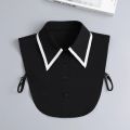 (New)White Lapel Collar Vintage Detachable shirt Collar for Women Bloue weater Fale Collar Lapel Top Neckwear Tie Acceory.