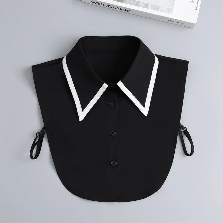 (New)White%20Lapel%20Collar%20Vintage%20Detachable%20shirt%20Collar%20for%20Women%20Bloue%20weater%20Fale%20Collar%20Lapel%20Top%20Neckwear%20Tie%20Acceory%20-%20Image%203