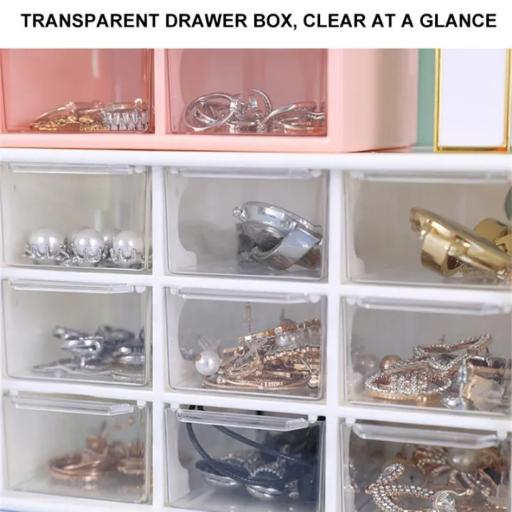 Drawers%20Storage%20Cabinet%20Organiser,Desktop%20Organizer%20with%209%20Grad%20Mini%20Transparent%20Cabinets%20Drawers,Plastic%20Jewelry%20Box/Cosmetic%20-%20Image%202