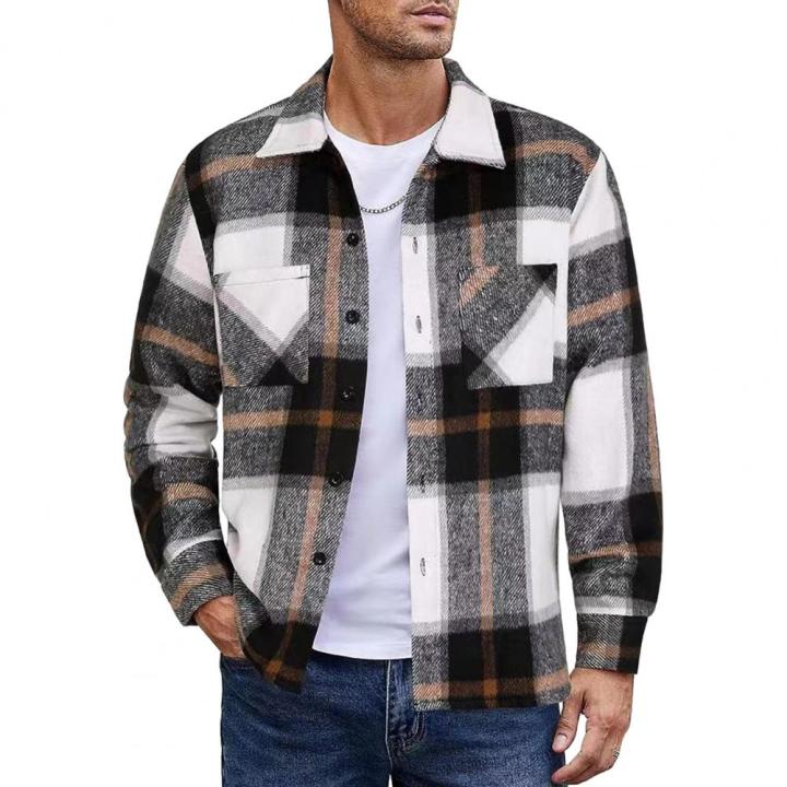 Men%20Vintage%20Shirt%20Jacket%20Men's%20Plaid%20Print%20Shirt%20Coat%20Casual%20Button%20Down%20Jacket%20with%20Long%20Sleeve%20Fleece%20Shacket%20for%20Autumn%20-%20Image%203