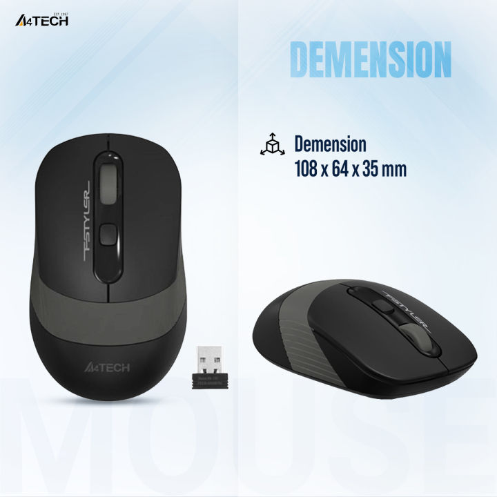 A4tech%20FG10%20Fstyler%20Wireless%20Mouse%20-%202.4G%20Wireless%20Mouse%20-%202000%20DPI%20-%20Grey/Blue/Orange%20-%20Image%204