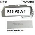 self adhesive Meter Shed and Meter protector combo set for yamaha R15 V3 and V4 - Silver. 