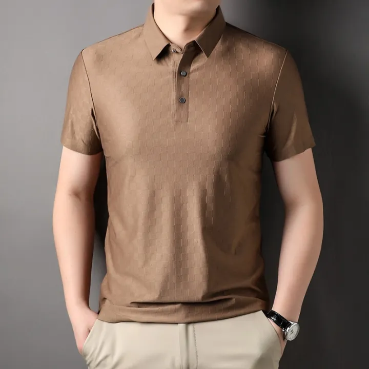 MLSHP%20Summer%20Men's%20Polo%20Shirts%20Luxury%20Short%20Sleeve%20Solid%20Color%20Man%20T-shirts%20High%20Quality%20Business%20Casual%20Slim%20Man%20Tees%203XL%20-%20Image%203